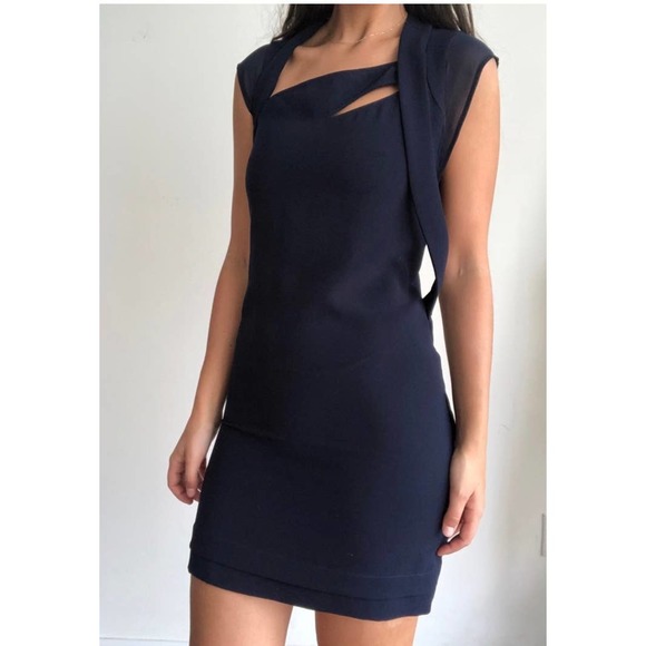 Bloomingdale’s x‎ The Kooples Navy Blue Marine Mini Dress Size Small - Picture 9 of 10